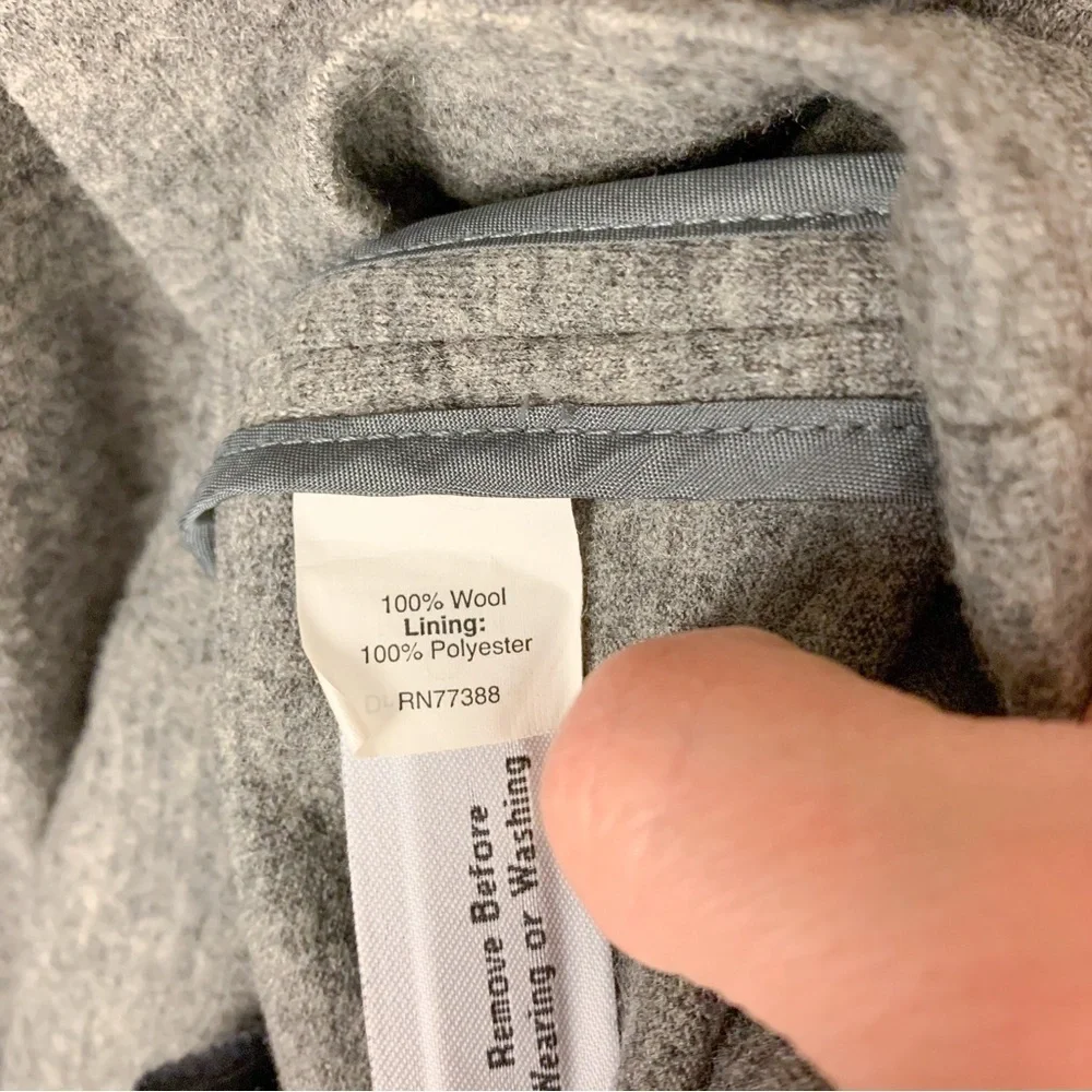 J. Crew Gray 100% Wool Sweater Blazer Relaxed Neutral Travel Capsule Wardrobe
